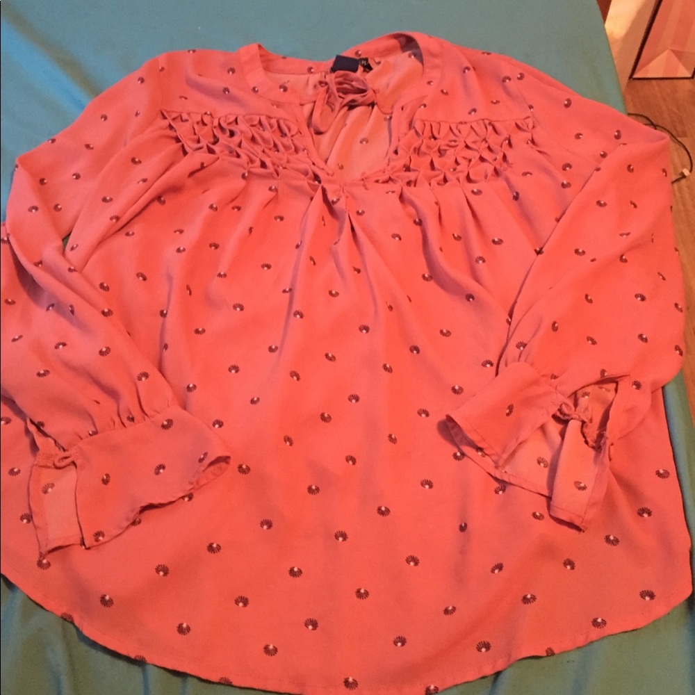 Orange long sleeve shirt